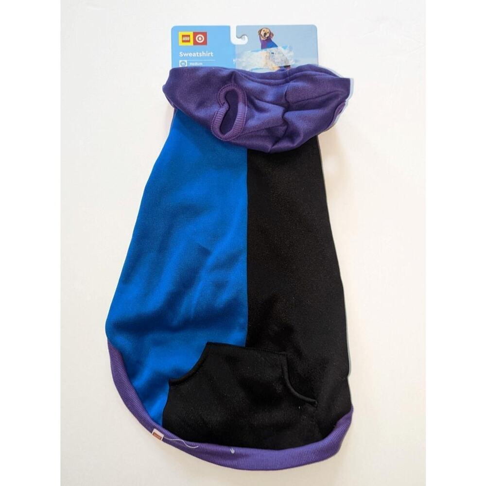 Lego Dog Hoodie Sweatshirt Medium Color Block NEW - 0922T24